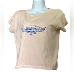 New! 100% Cotton Snow Angel Short Sleeve Peach T Shirt